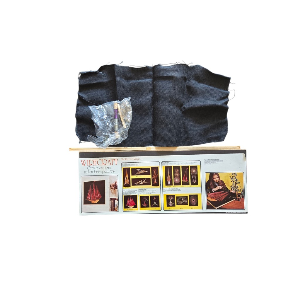 Vtg 70s Wirecraft‎ Dragster String Art Kit United Crafts London Nail Wire Craft - Picture 3 of 7